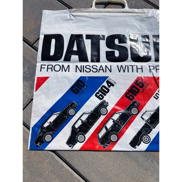 1970s Datsun Car Dealer Advertising Bag Vintage - Picture 5 of 7
